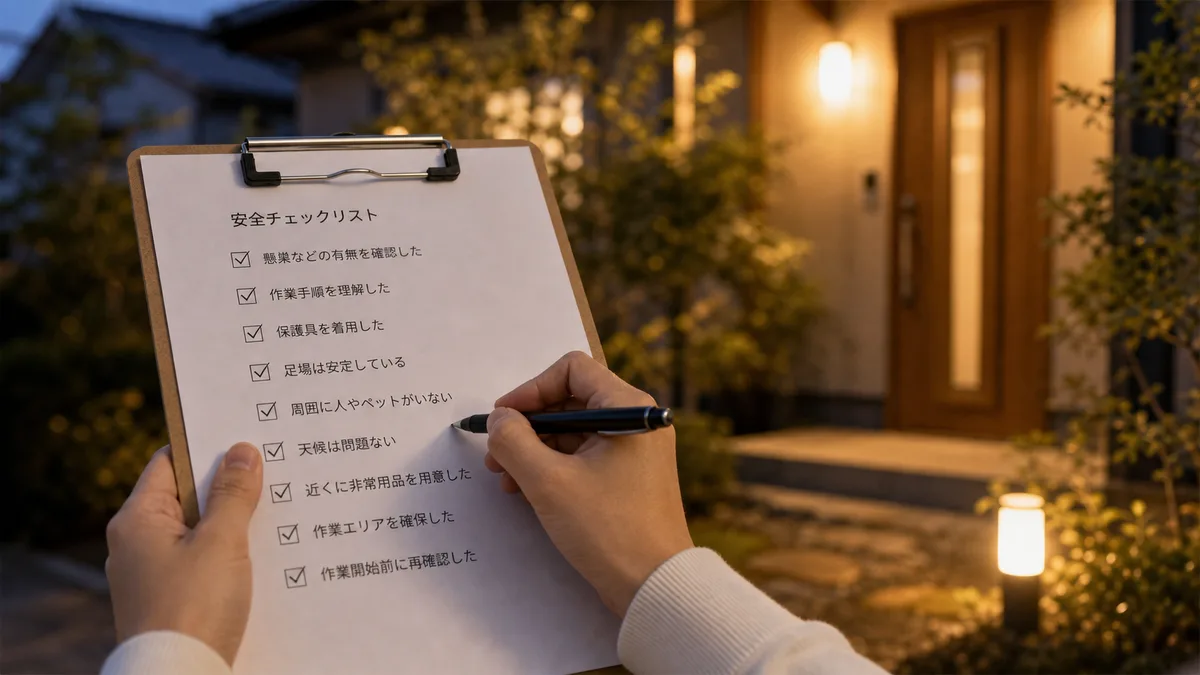 安全を確認する(実施条件の確認)