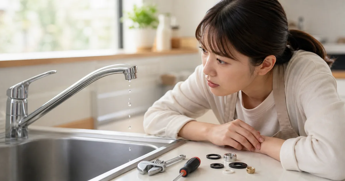 蛇口・水栓の水漏れ修理｜止水栓の閉め方・パッキン交換・水道料金減免申請まで完全解説